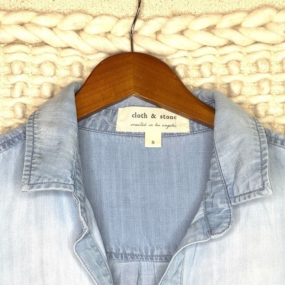 Anthropologie Cloth and Stone Chambray Sleeveless Dress - Picture 5 of 6